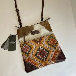 Myra Bag Multicolor Patterned Crossbody eco-friendly. Cowhide. Pre-owned